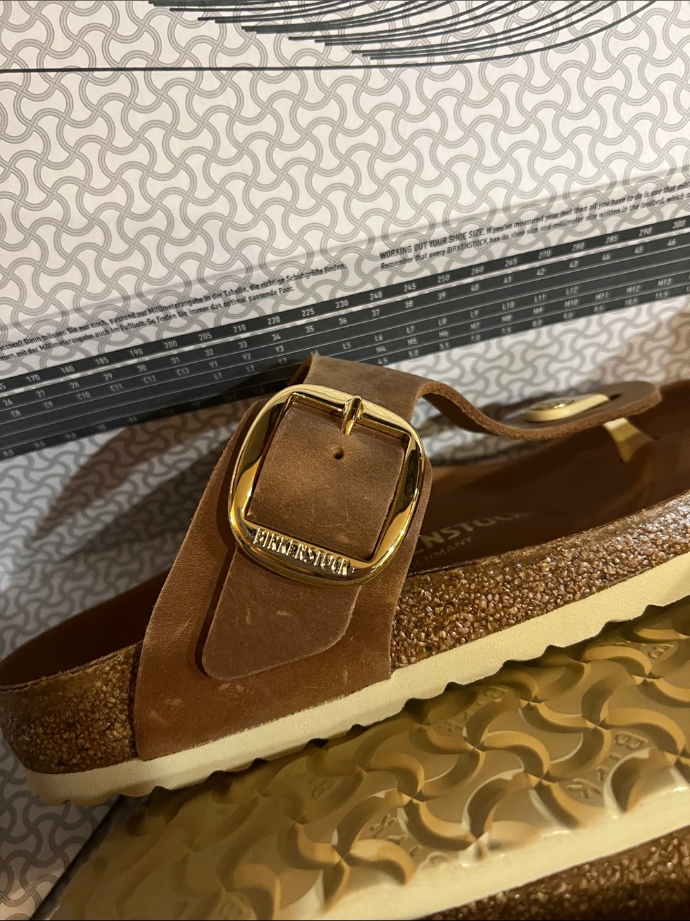 Birkenstock Cognac Leather Gizeh Big Buckle Thong Sandal - Picture 14 of 14